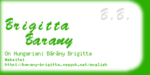 brigitta barany business card